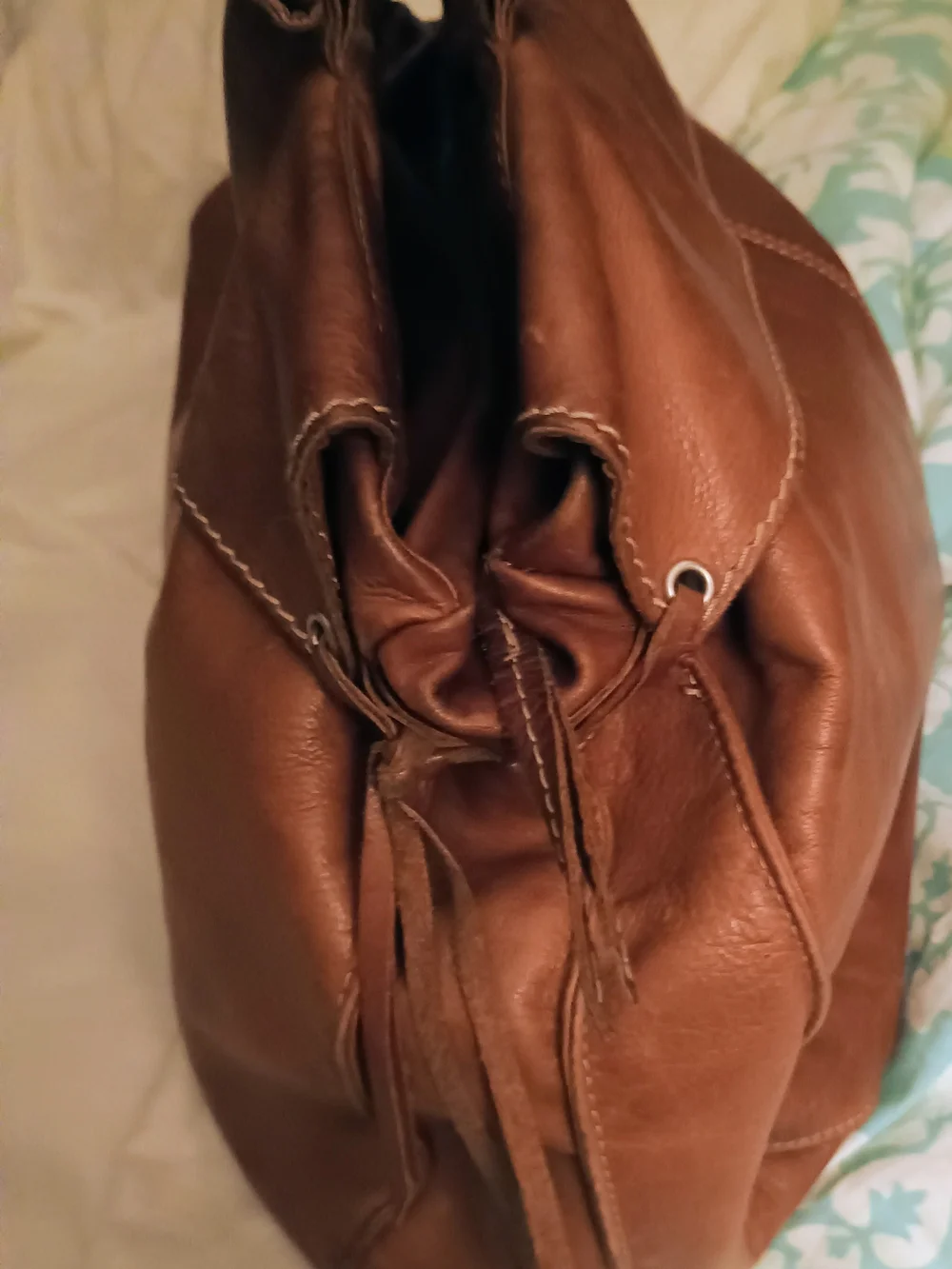 SUNDANCE BROWN ITALIAN LEATHER HANDBAG!! BEAUTIFUL! DISTRESSED